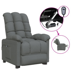 Fauteuil inclinable électrique Gris foncé Tissu