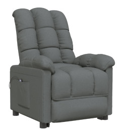 Fauteuil inclinable électrique Gris foncé Tissu