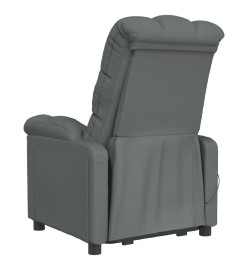 Fauteuil inclinable électrique Gris foncé Tissu