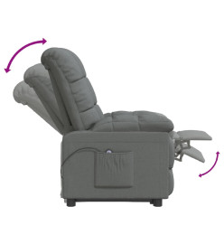 Fauteuil inclinable électrique Gris foncé Tissu