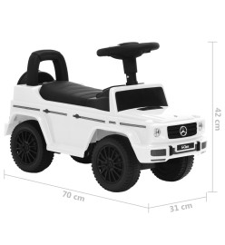 Voiture à pédales Mercedes-Benz G63 Blanc