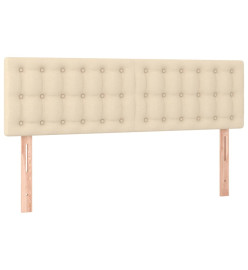Lit à sommier tapissier avec matelas Crème 140x190 cm Tissu