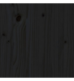 Lit superposé Noir 90x190 cm Bois de pin massif