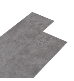 Planches de plancher PVC 5,02 m² 2 mm Autoadhésif Gris béton