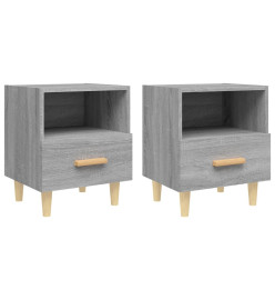 Tables de chevet 2 pcs Sonoma gris 40x35x47 cm