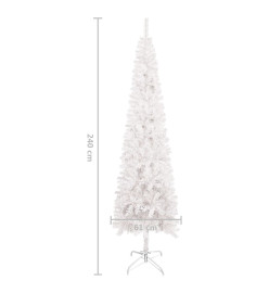 Sapin de Noël étroit Blanc 240 cm