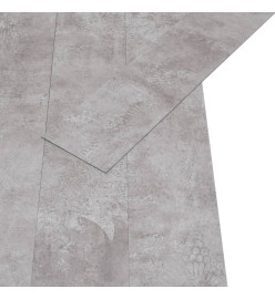 Planche de plancher PVC autoadhésif 5,21 m² 2 mm Gris terre