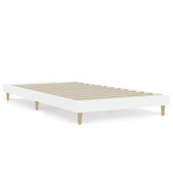 Cadre de lit blanc 100x200 cm bois d'ingénierie