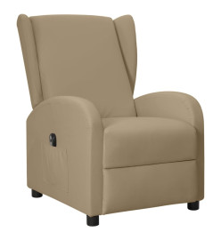 Fauteuil inclinable électrique à oreilles Cappuccino Similicuir