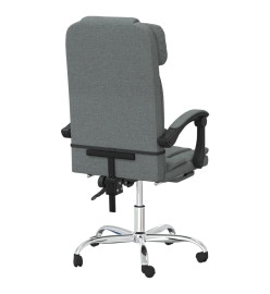 Fauteuil de massage inclinable de bureau Gris foncé Tissu