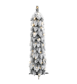 Sapin de Noël artificiel pré-éclairé avec 30 LED/neige floquée