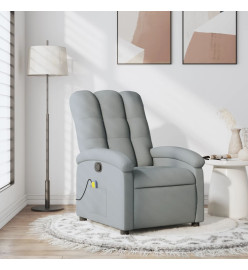 Fauteuil de massage inclinable Gris clair Tissu