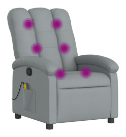 Fauteuil de massage inclinable Gris clair Tissu