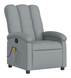 Fauteuil de massage inclinable Gris clair Tissu