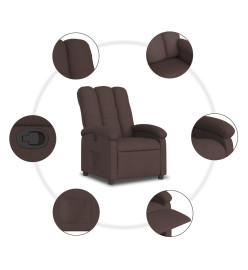 Fauteuil inclinable Marron foncé Tissu