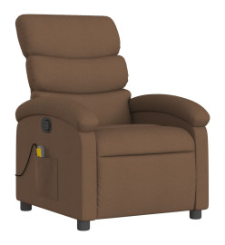 Fauteuil de massage inclinable Marron Tissu