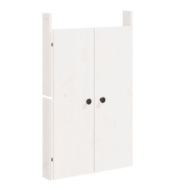 Portes de cuisine d'extérieur 2 pcs blanc bois de pin massif