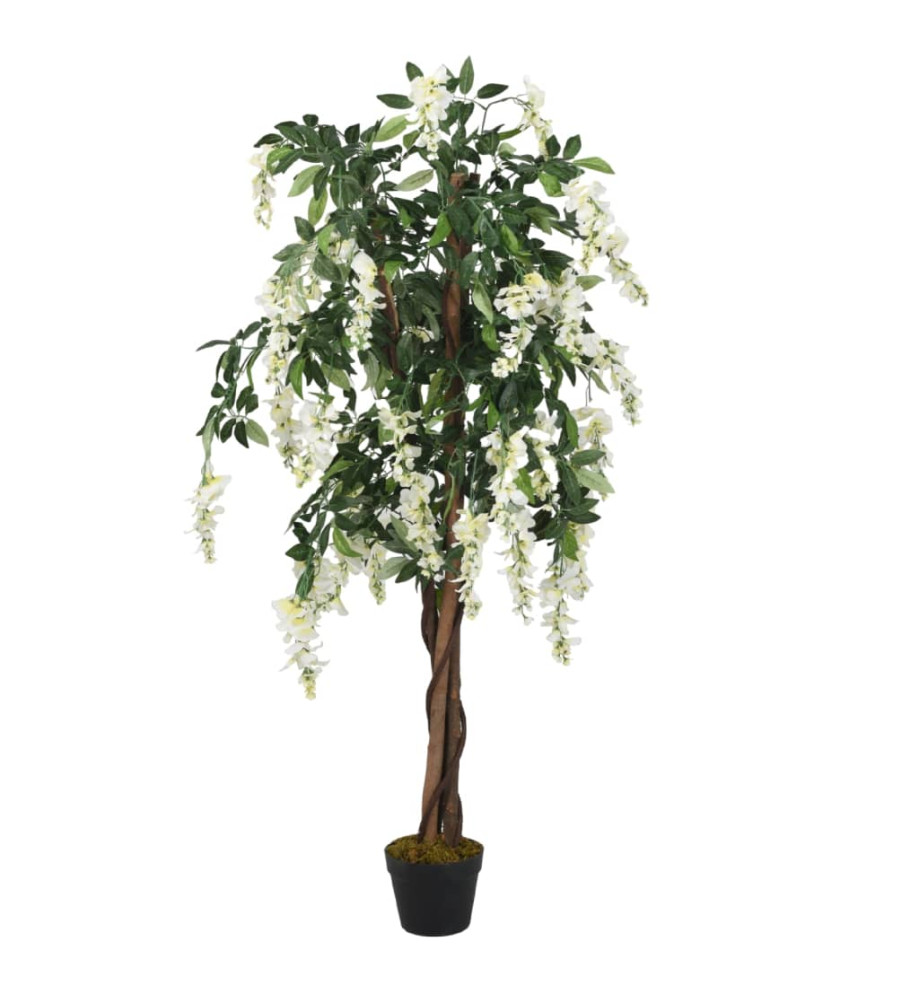 Glycine artificielle 1470 feuilles 200 cm vert et blanc