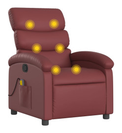 Fauteuil de massage inclinable Rouge bordeaux Similicuir