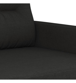 Canapé à 3 places Noir 180 cm Tissu