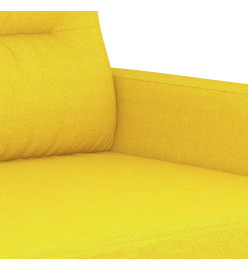 Ensemble de canapés 3 pcs avec coussins Jaune clair Tissu