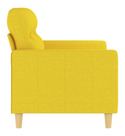 Canapé à 2 places Jaune clair 120 cm Tissu