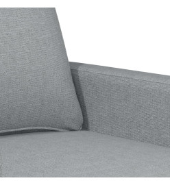 Canapé à 2 places Gris clair 120 cm Tissu