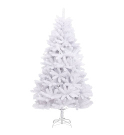 Sapin de Noël artificiel à charnières avec support blanc 210 cm