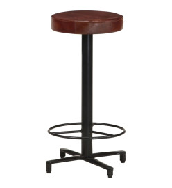 Tabourets de bar lot de 2 66 cm cuir véritable