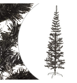 Sapin de Noël étroit Noir 210 cm