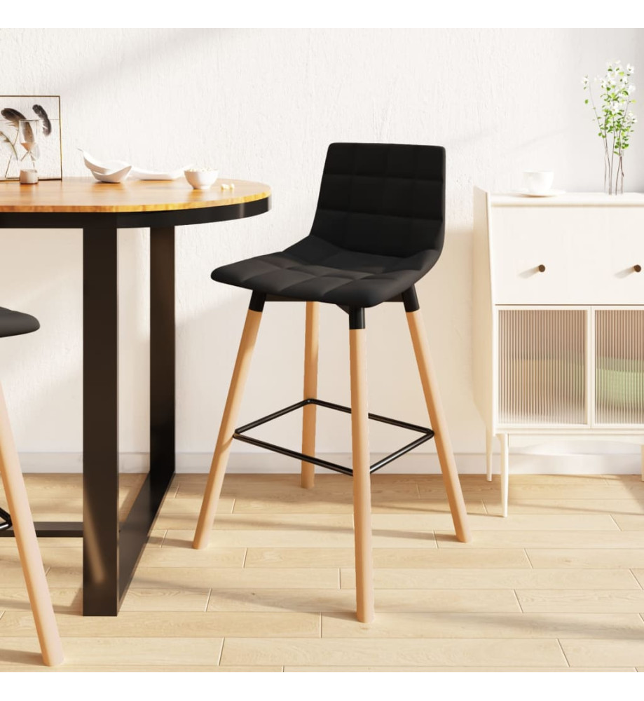 Tabouret de bar Noir Tissu