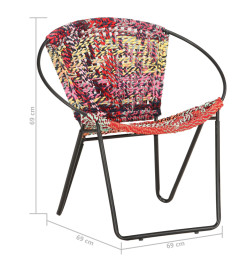 Chaise ronde Chindi Multicolore Tissu