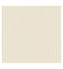 Couverture lestée Crème clair 220x240 cm 15 kg Tissu