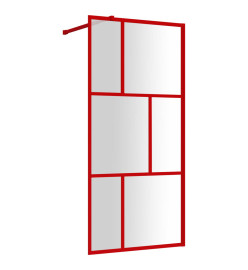 Paroi de douche avec verre ESG transparent rouge 80x195 cm