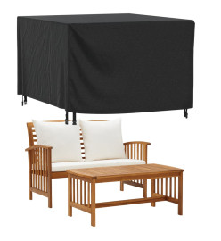 Housse de salon de jardin noir 135x135x90 cm imperméable 420D