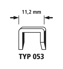 wolfcraft Agrafes à dos large Type 053 2000 pcs 6 mm 7025000