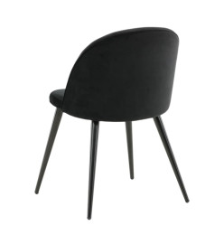 Venture Home Chaises à manger lot de 2 Velvet velours noir