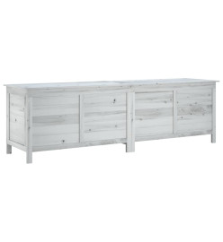 Boîte de rangement de jardin blanc bois massif de sapin