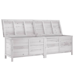 Boîte de rangement de jardin blanc bois massif de sapin