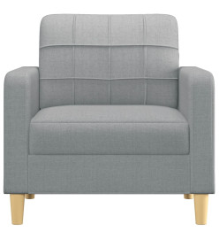 Fauteuil Gris clair 60 cm Tissu