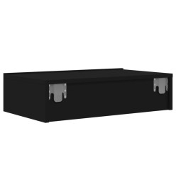 Meuble TV avec éclairage LED noir 60x35x15,5 cm