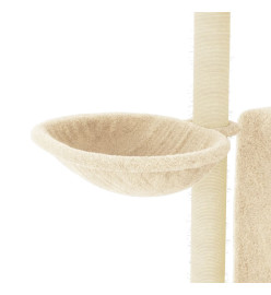 Arbre à chat avec griffoirs en sisal Crème 96,5 cm