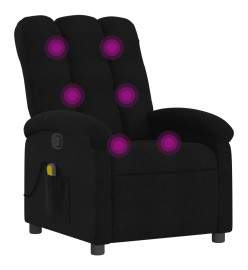 Fauteuil de massage inclinable Noir Tissu