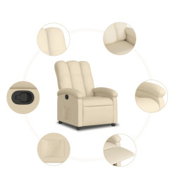 Fauteuil inclinable Crème Tissu