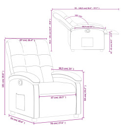 Fauteuil inclinable Crème Tissu