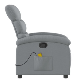 Fauteuil de massage inclinable Gris clair Tissu