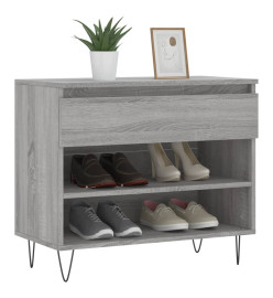 Armoire à chaussures Sonoma gris 70x36x60 cm Bois d'ingénierie