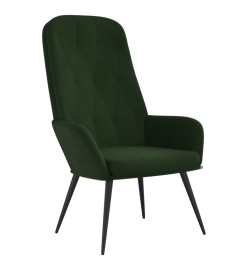 Chaise de relaxation Vert foncé Velours