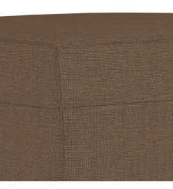 Ensemble de canapés 3 pcs avec coussins marron tissu