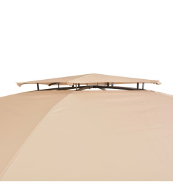 Chapiteau tente de jardin avec rideaux Hexagonal 360 x 265 cm